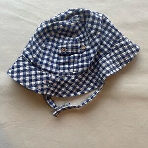 Blue and White Gingham Bucket Hat
